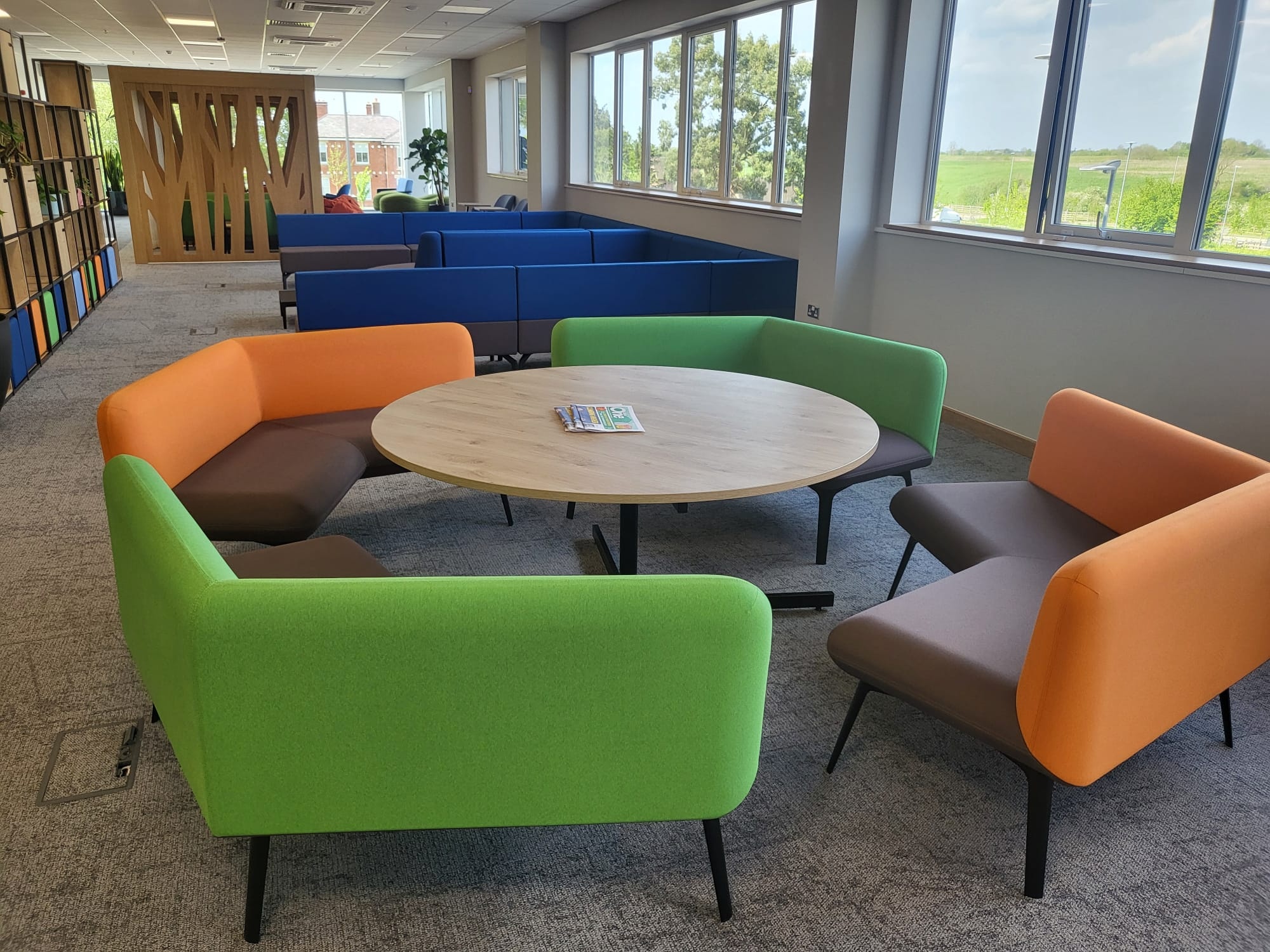 Coffee table area at Iron mountain 