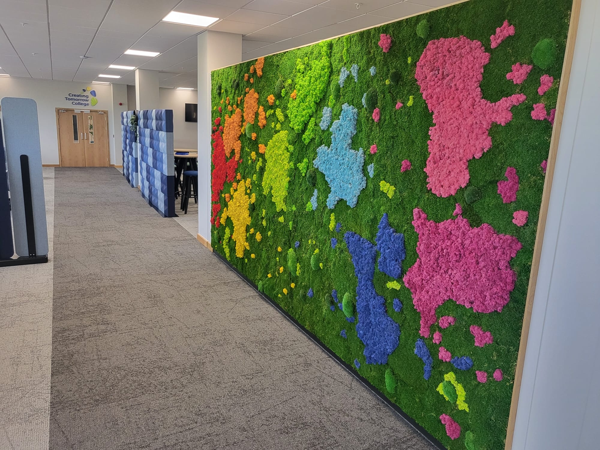 Colourful wall art in abstract pattern