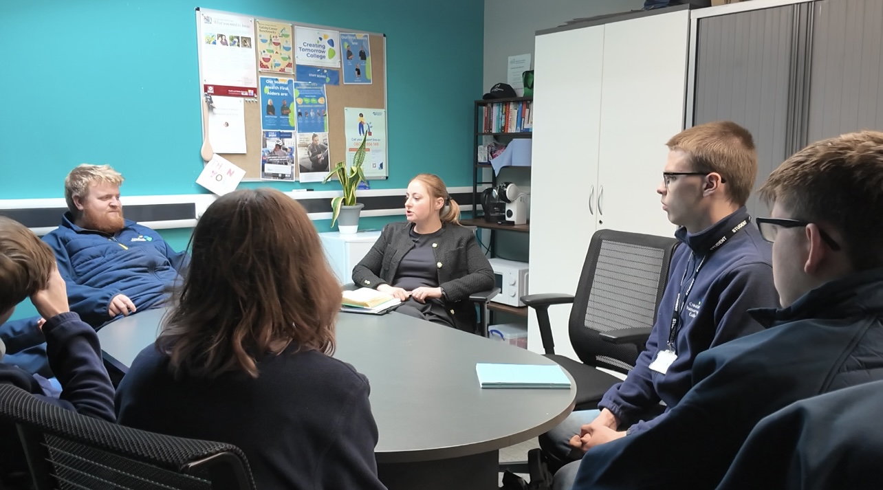 Creating Tomorrow College learners had the chance to ask Gen Kitchen questions