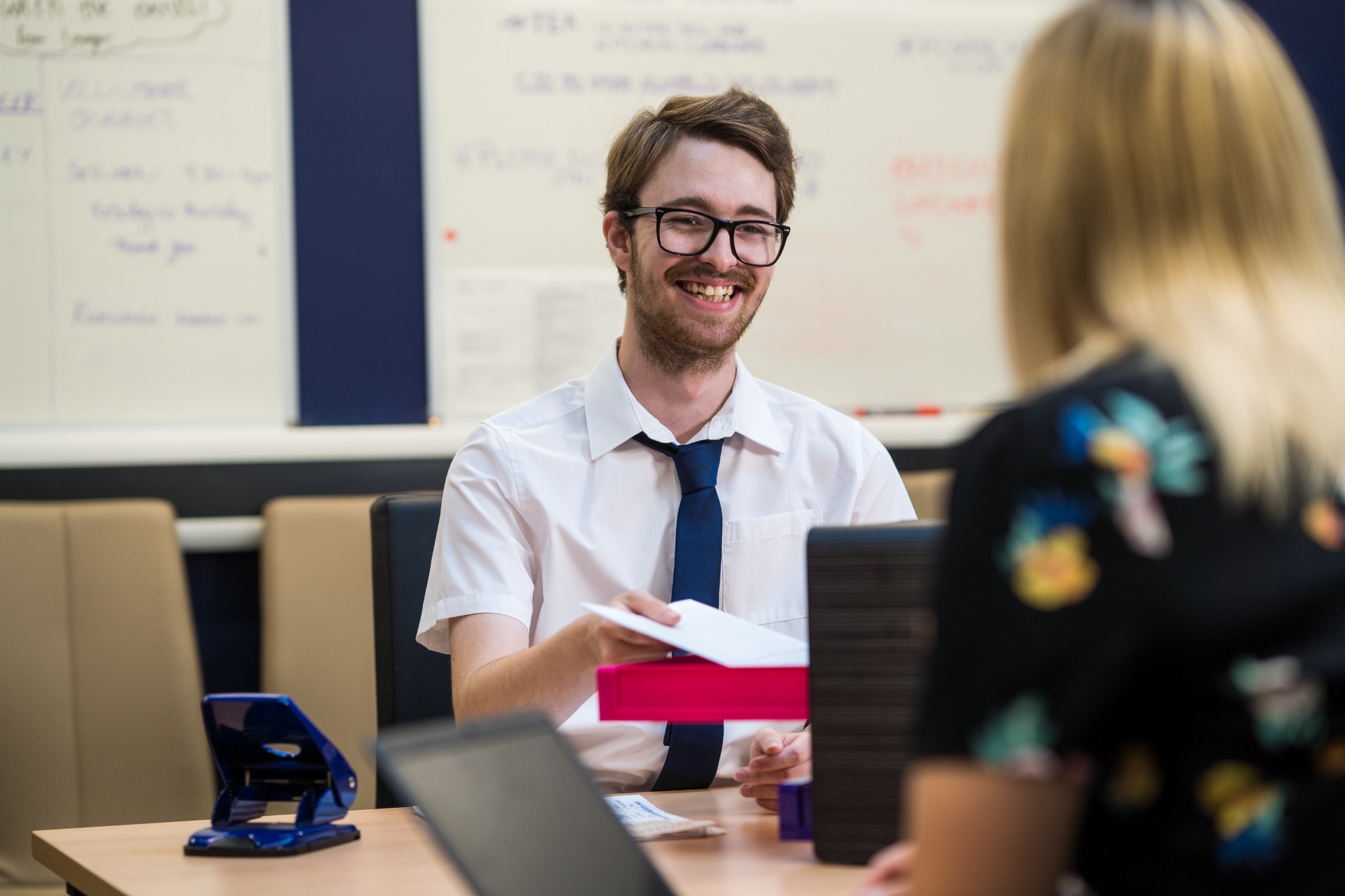 Photo of a student working in an Office/Admin environment.